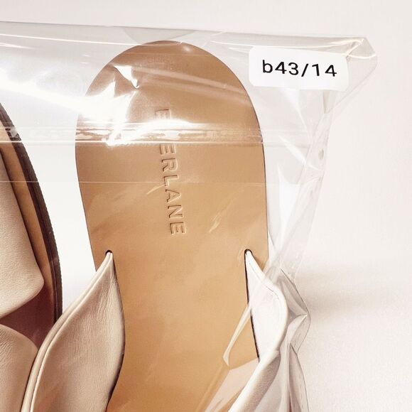 Everlane The Day Crossover Sandal Leather Slides in Cream Size 8.5 New